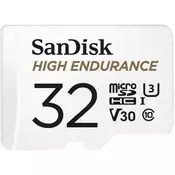 SanDisk High Endurance video microSDHC 32GB + SD Adapter Full HD/4K video, do 100/40 MB/s C10, U3, V30