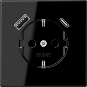 Jung Jung SCHUKO vtičnica z USB tipa AC LS 1520-15 CA SW, (21225500)