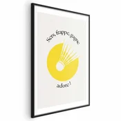 shumee Plakat - Badmintonska žogica na ozadju rumenega sonca