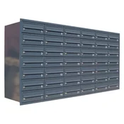 Sestavljanka enostranskih nabiralnikov - profil L PRIMER RAL 9006/Srebrna 95 mm Z26, šírka schránky 260mm