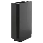 METOD Podni element s policama, Crnosiva/Nickebo boja antracita, mat, 20x60 cm