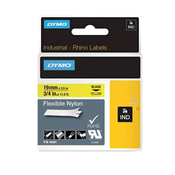 Trak Dymo Rhino Nylon 18491, 19 mm/3.5 m (črn/rumen), original