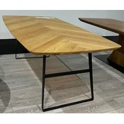 Casa Padrino luxury dining table natural/black 240 x 110 x H. 77 cm - Rectangular kitchen table solid wood table top - Solid wood dining room furniture - Luxury dining room furniture