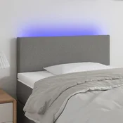LED uzglavlje tamnosivo 80 x 5 x 78/88 cm od tkanine