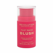 MAKEUP REVOLUTION Fast Base Kremasto rumenilo u stiku, Rose, 14 g
