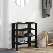 vidaXL Regal za čevlje črn 61x32x70 cm inženirski les