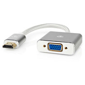 NEDIS PROFIGOLD HDMI/VGA adapter/ HDMI konektor - VGA utičnica/ aluminij/ srebrni/ BOX/ 20cm