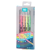 Sazio Neo Gel olovka Trace, Neon, 0.6mm, 6 komada