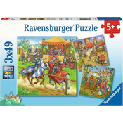 Ravensburger Puzzle Viteški turnir 3x49 kosov