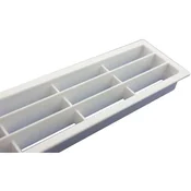 Prezračevalna rešetka 458 x 65 mm bela