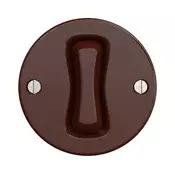 Kliklap - Retro ukršteni prekidac bez okvira, br. 7, smeda