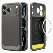 Spigen OVITEK SPIGEN RUGGED ARMOR MAGSAFE ZA IPHONE 17 PRO SIVO Z OJAČANO ZAŠČITO