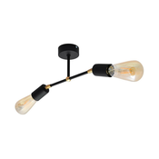 Ugradbeni luster ROSETTE 2xE27/60W/230V crna/zlatna