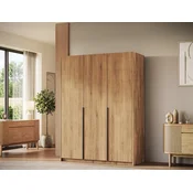 Garderobna omara Bregma III 150 cm - artisan hrast/črni ročaji