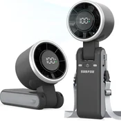 slomart SURFOU Prenosni Ročni Ventilator 4000mAh, 5 stopenj hitrosti, LED