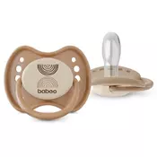 Baboo Soothers Silicone Symmetrical with Case duda Au Naturale 0-6 m 2 kos