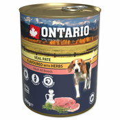 Konzerva ONTARIO pasja telečja pašteta z okusom zelišč - 800 g