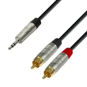 ADAM HALL K4YWCC0600 AUDIO CABLE 2XRCA - 3.5 J ST 6m avdio kabel