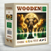 Wooden city - Puzzle Elephants Dreams leseni 2000 - 2 000 kosov