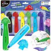 Set markera Kidea - Dinosaur, 6 komada