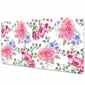 Decormat Podloga za pisalno mizo Pink flowers 120x60 cm