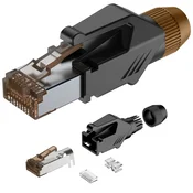 Roxtone RJ45C5E-PH-BN Vtič RJ45 s pokrovom