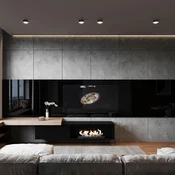 Top Light Puk Maxx One 2 LED reflektor, prozorna leča, mat črna - Dnevna soba/jedilnica - Dizajn - črna mat, krom, prozorna - Kovina