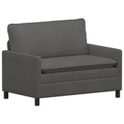 Vidaxl Kavč Temno siva 126 x 81 x 87,5 cm Blago