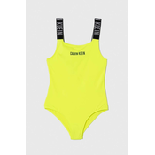 Calvin Klein Swimwear Jednodijelni kupaci kostim, siva / jabuka / crna