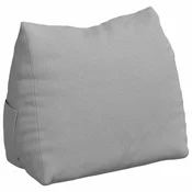 Vidaxl Poglavni vzglavnik Oblačno siva 45 x 20 x 35 cm blago
