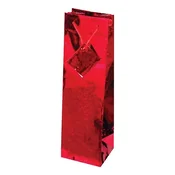 Torba za piće CREATIVE Special hologram 13x36x9 cm jednobojna crvena s uvijenom ručkom 71282
