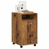 shumee vidaXL omara s kolesi Stari les 33x38x60 cm Inženirski les