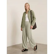 Sinsay - Wide leg pantalone sa sjajnim lurex koncem - svetlo zelena