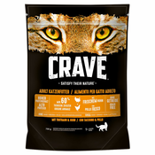 Crave Adult suha hrana za mačke s puretinom i piletinom - 6 x 750 g