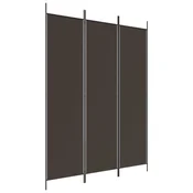 Vidaxl Paravan 3-delni rjav 150x200 cm blago