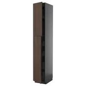 METOD / KNIVSHULT Vis.el. s 2 vrata/4 fioke, Crnosiva/Sinarp smeda, 40x60x240 cm