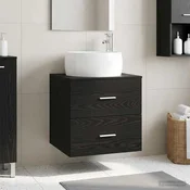 Umivaonik s policom Crni hrast 49,5 x 44,5 x 66 cm