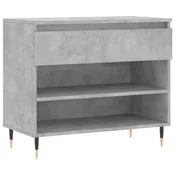 Vidaxl Omarica za čevlje betonsko siva 70x36x60 cm inženirski les