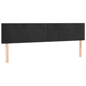 Vidaxl Posteljno vzglavje črna 200x5x78/88 cm žamet