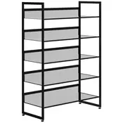 Homestar Stojalo za čevlje 5 polic 72x30x102 cm črno