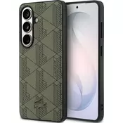 Lacoste PVC Blend Monogram magnetni zadnji pokrov za Samsung Galaxy S26 khaki
