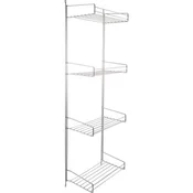 Nosilec za čistila 274x858x165 mm, jeklena žica, srebrna, RAL 9006
