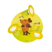 Elobra Stropni rondel miš, žuti, O 29 cm, 3 svjetla, drvo - rasadnik - žuta, zelena, narancasta