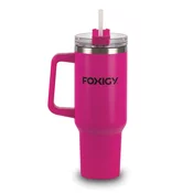 Termo skodelica za avto s slamico 1200 ml Fuchsia