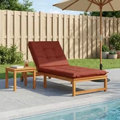 vidaXL Blazina za ležalnik GEMERT 100% poliester Rdeča 190 x 80 x 9 cm