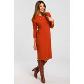 Style Ženska midi obleka Estrilon S178 bordo XL