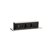 Solight PP126HDMI - Stup s utičnicama za stol 2x230V + 2xUSB + HDMI