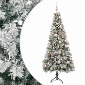 Vidaxl Umetna božična jelka z bučko 150 cm 150 LED Toplo bela