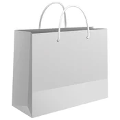 VREĆICE UKRASNE 50X37X12CM SJAJNA PLASTIFIKACIJA FORNAX BIJELE