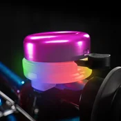 Bright Osvetljen kolesarski zvonec, roza LED, spreminjanje barve, RGB Brightz